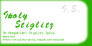 ipoly stiglitz business card